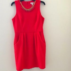 Bisou Bisou coral sleeveless dress